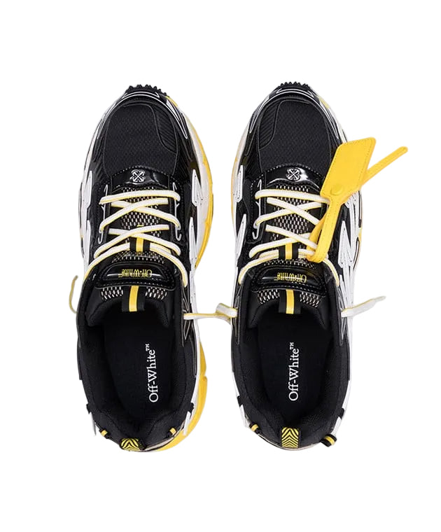 Off White Be Right Back Black/Yellow Sneakers OMIA295S25FAB0021018