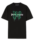 Palm Angels Sprayed Milano Black/Green T-Shirt