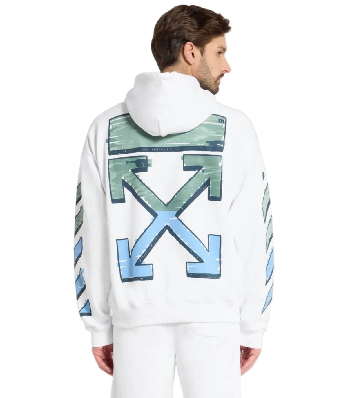 Off White Dripping Arrow White Hoodie