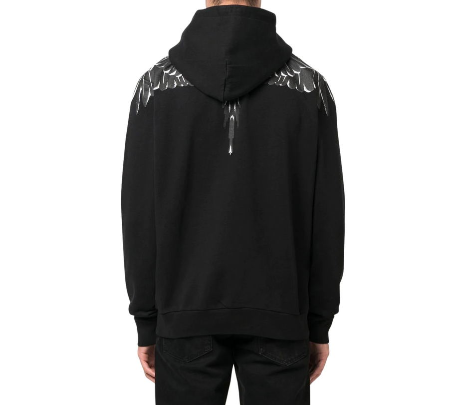 Marcelo Burlon Icon Wings Regular Full Black Hoodie