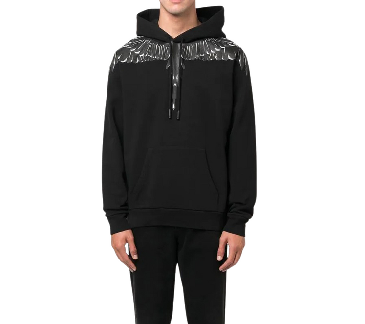 Marcelo Burlon Icon Wings Regular Full Black Hoodie