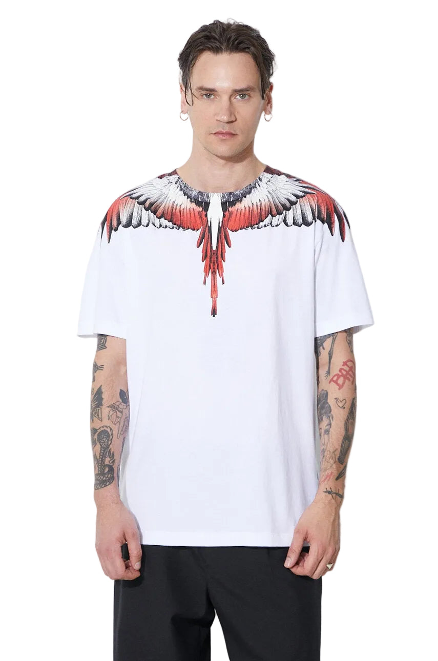 Marcelo Burlon Icon wings White/Red T-Shirt