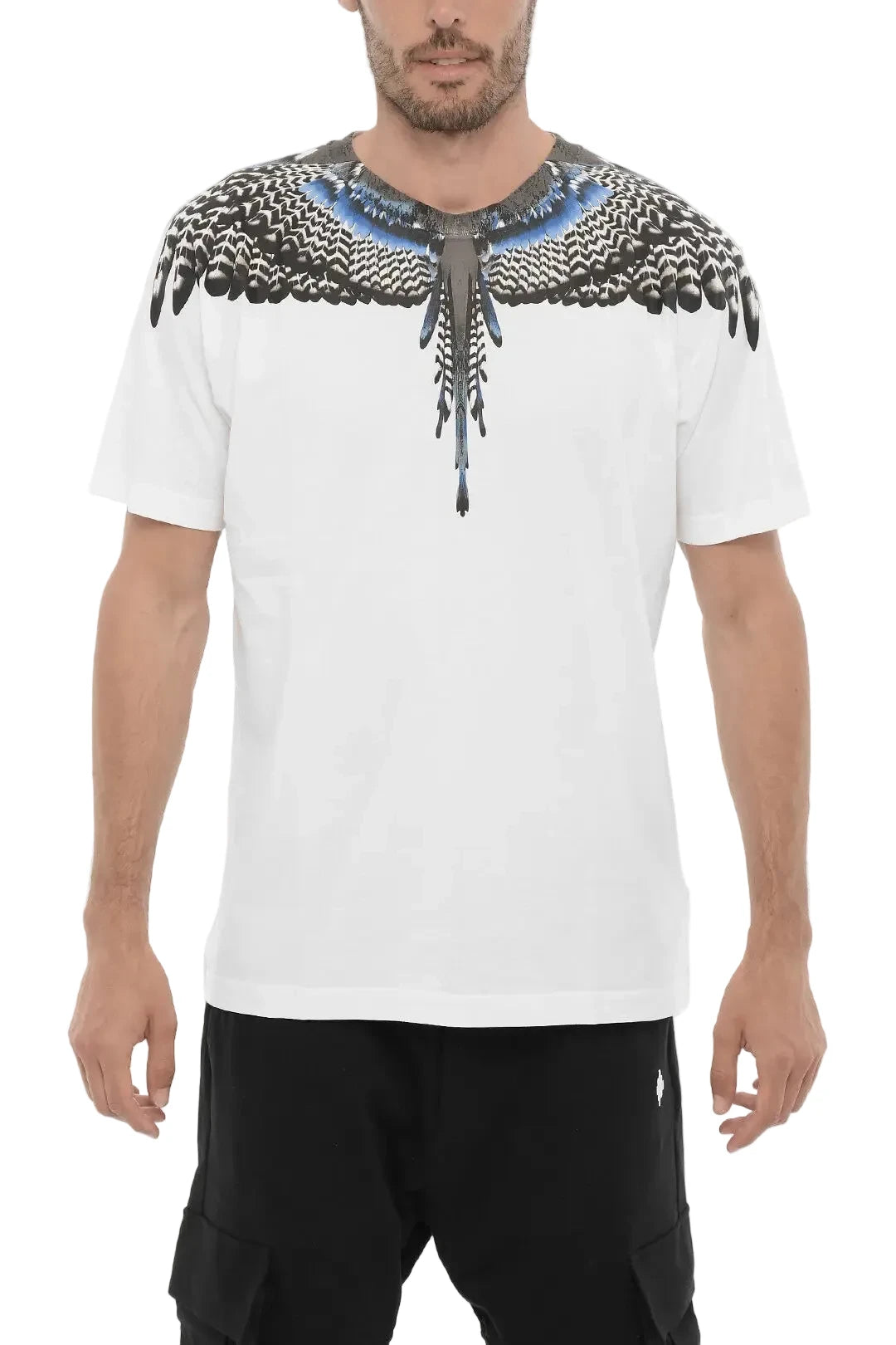 Marcelo Burlon WIngs Grizzly White/MultiLogo T-Shirt