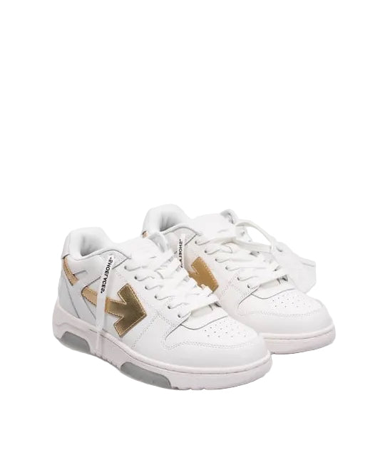 Off White Out Off Office White/Gold Sneakers