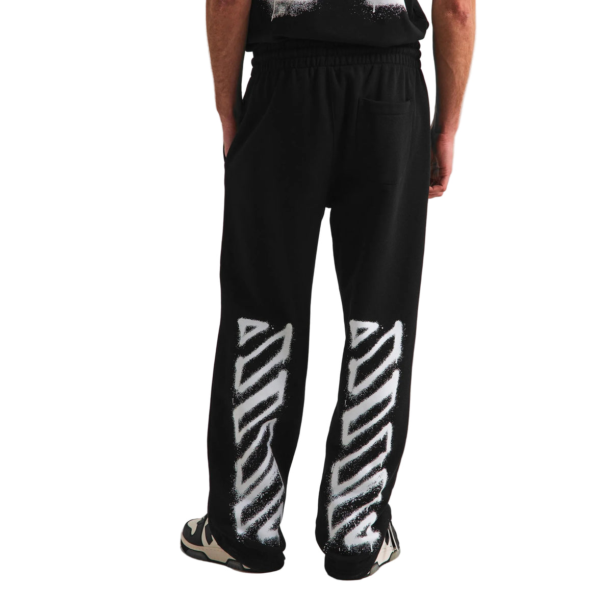 Off White Arrow Open Hem Black/White Pants