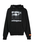 Heron Preston Graphic-Print Black Hoodie