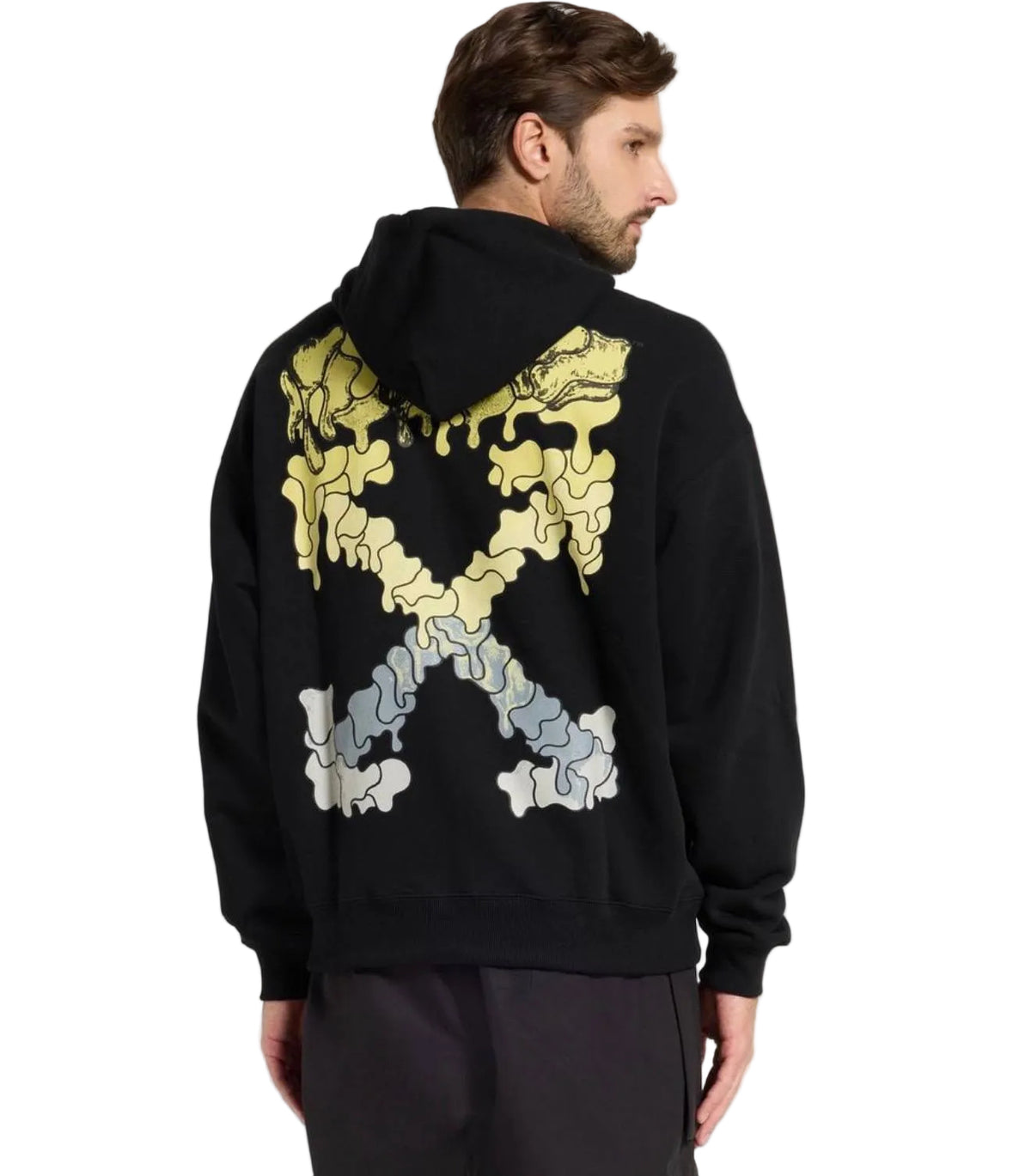 Off White Dripping Arrow Black/Yellow Hoodie