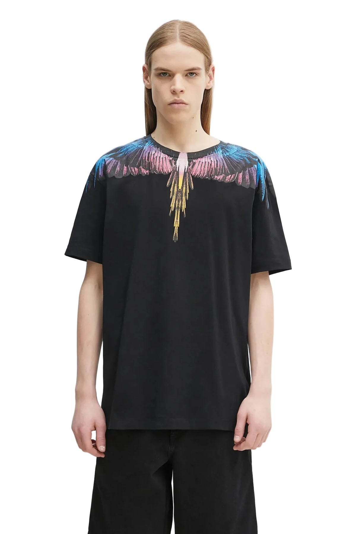 Marcelo Burlon Wings Crew Black/Multicolour T-shirt