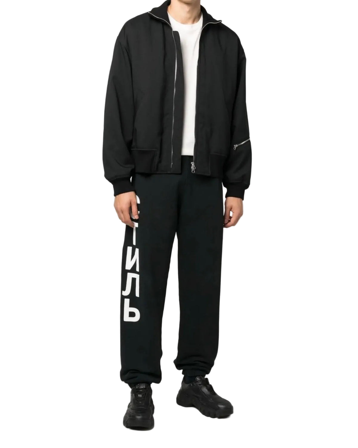 Heron Preston Logo Track Black Pants