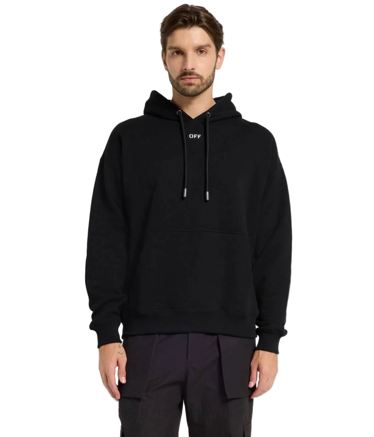 Off White Dripping Arrow Black/Yellow Hoodie