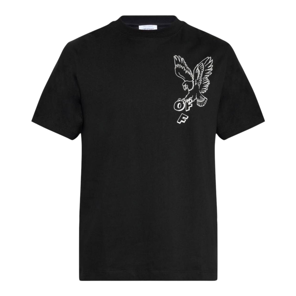 Off White Crew Neck Eagle Black T-Shirt