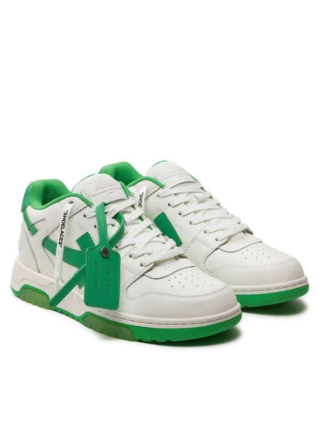 Off White Out Off Office White/Green Sneakers