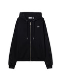 Off White Graphic Full Black Zip Hoodie