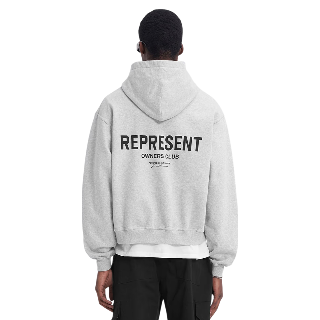 Represent Owners Club Grey Zip Hoodie