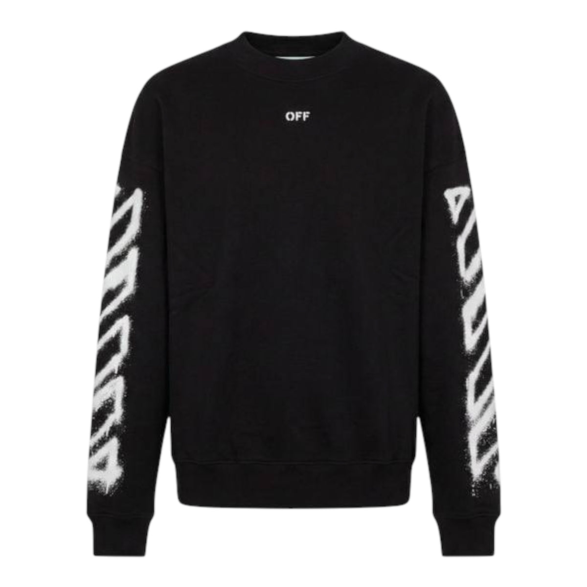 Off White Logo Printed Crewneck Black SweatShirt