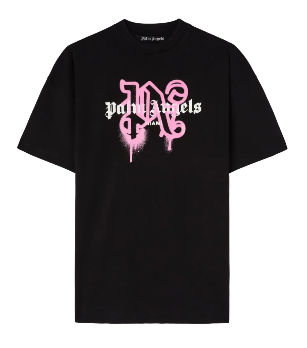 Palm Angels Sprayed Miami Black/Pink T-Shirt