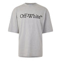Off White Logo Print Grey T-Shirt