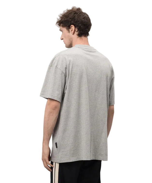 Palm Angels Logo Print Grey T-Shirt