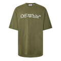 Off White Logo Print Green T-Shirt