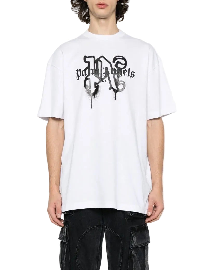 Palm Angels Sprayed Paris White/Black T-Shirt