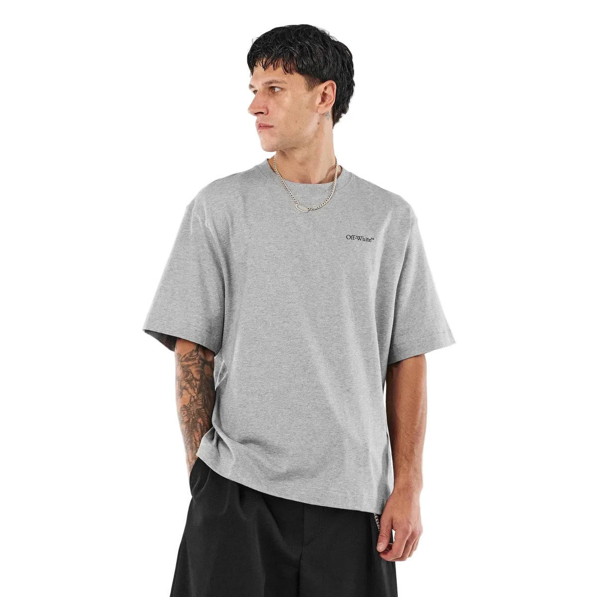 Off White Arrows Motif Grey T-Shirt