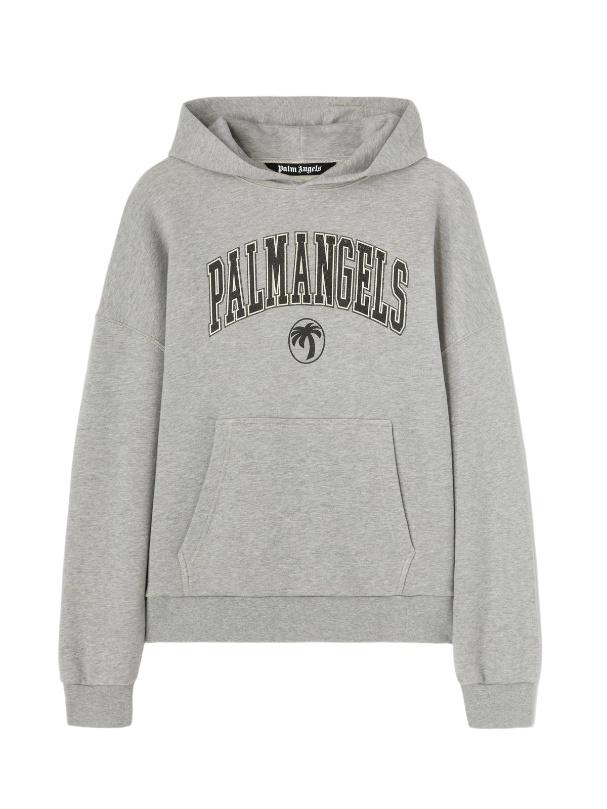 Palm Angels College Logo Grey Hoodie