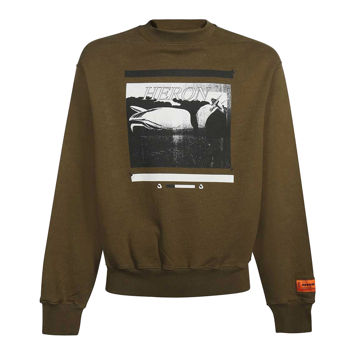 Heron Preston Logo-Patch Bird-Print Sweatshirt