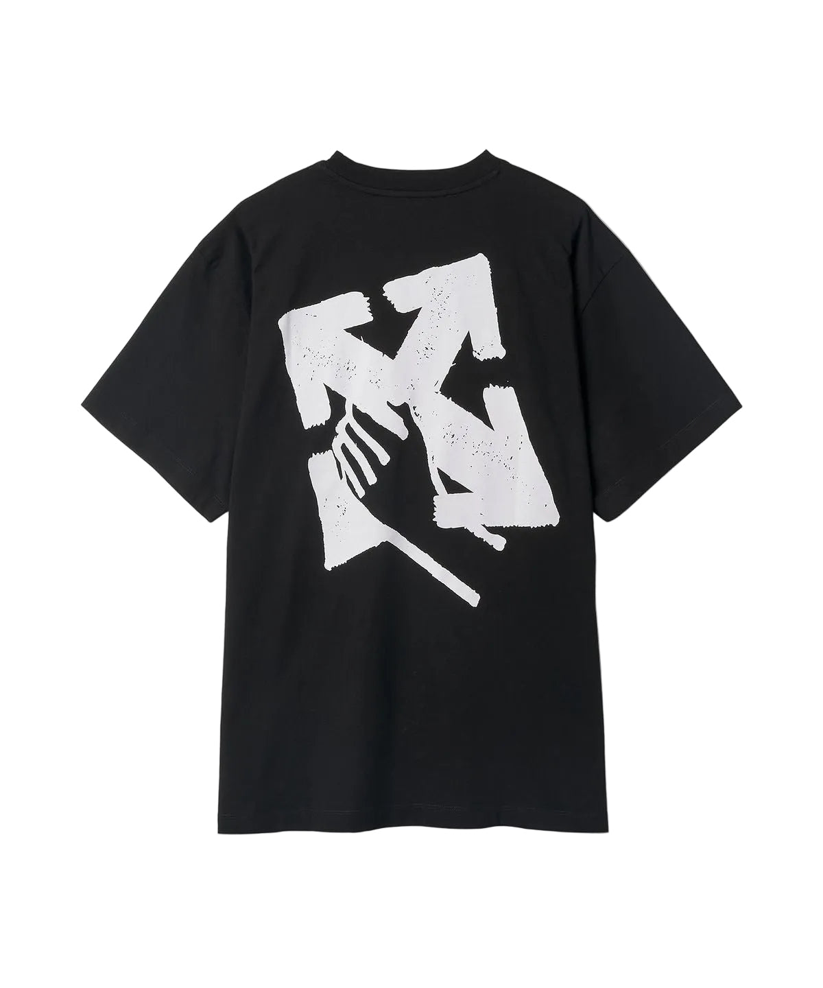 Off White Hand Arrow Logo Print Black T-Shirt OMAA038S23JER0031001