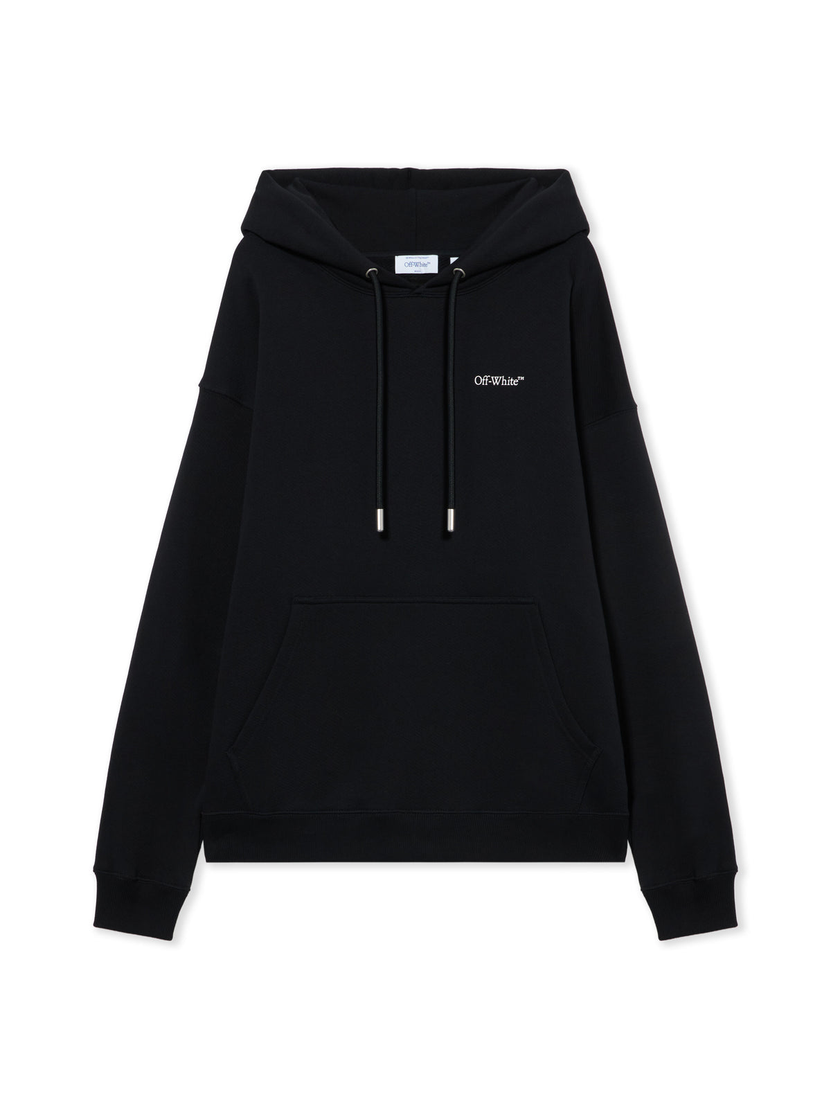 Off White Arrow Motif Drawstring Black/White Hoodie