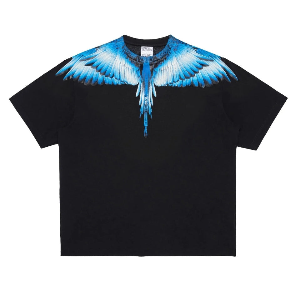 Marcelo Burlon WIngs Black/Blue T-Shirt