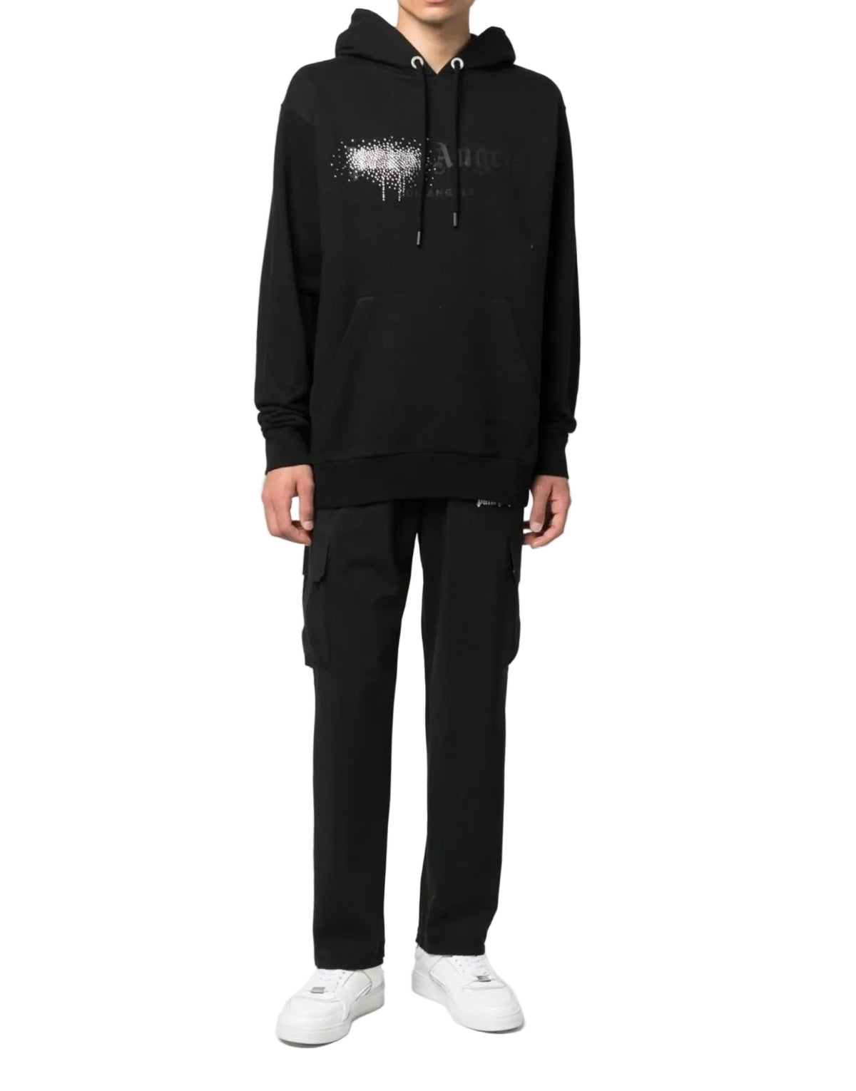 Palm Angels Swarovski Hoodie Black