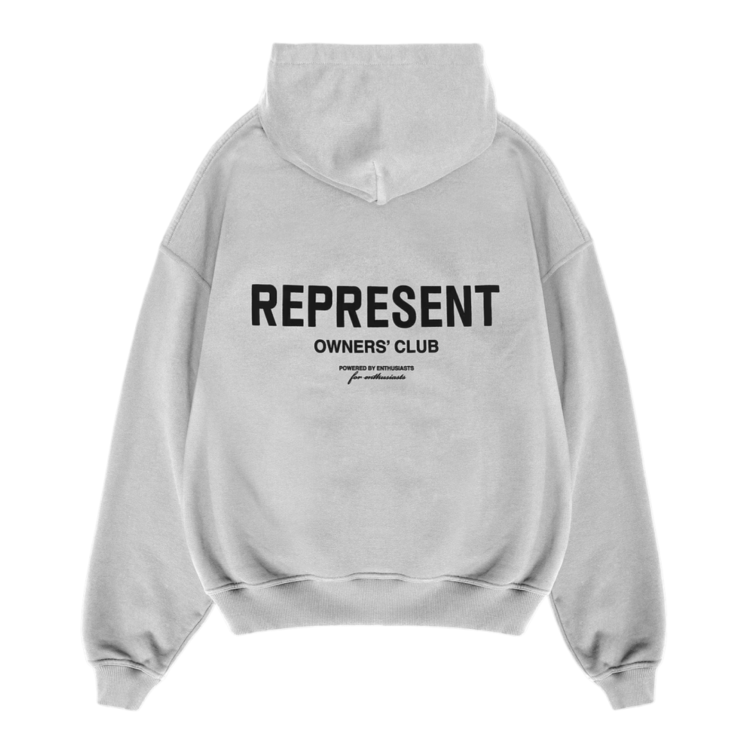 Represent Owners Club Grey Zip Hoodie