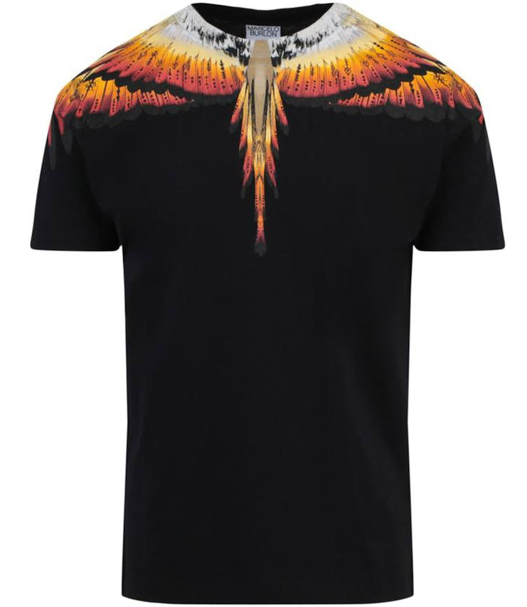 Marcelo Burlon Printed Gold/Black T-Shirt