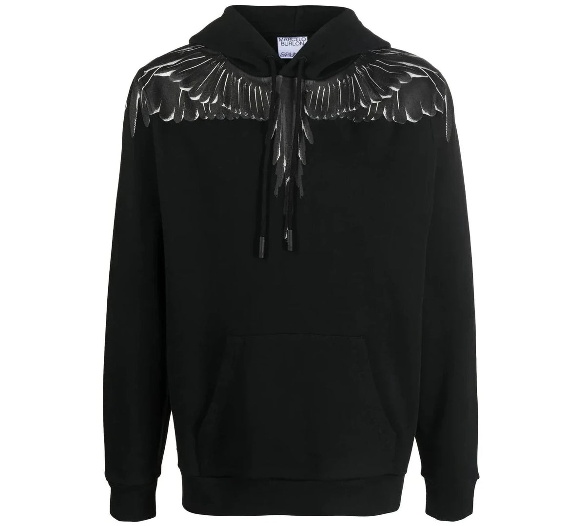 Marcelo Burlon Icon Wings Regular Full Black Hoodie