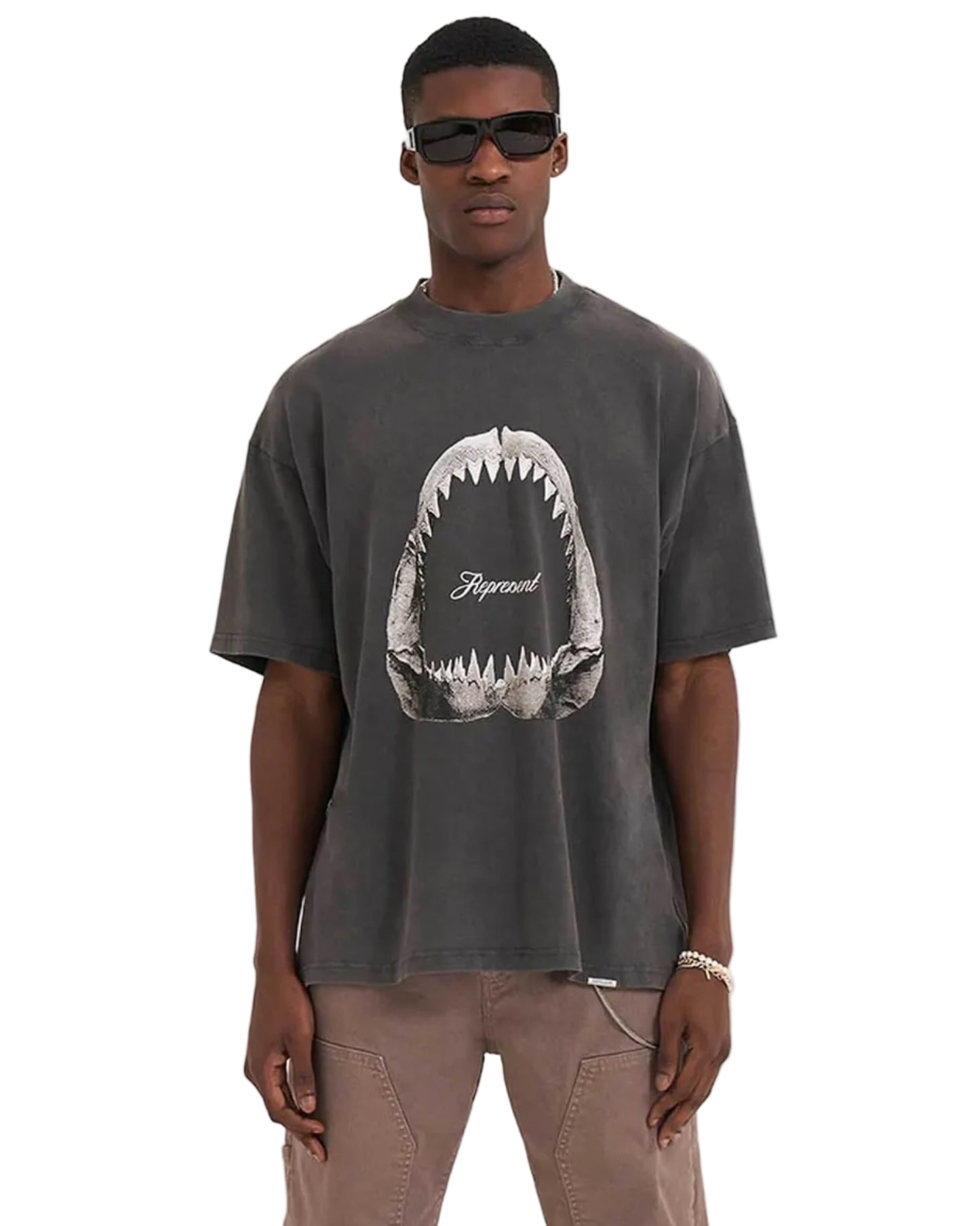 Represent Shark Vintage Grey T-Shirt