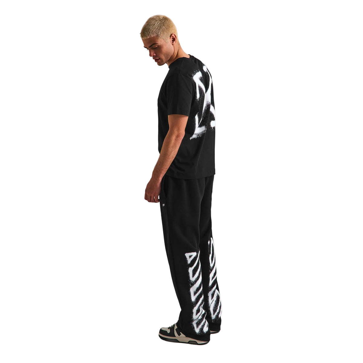 Off White Arrow Open Hem Black/White Pants