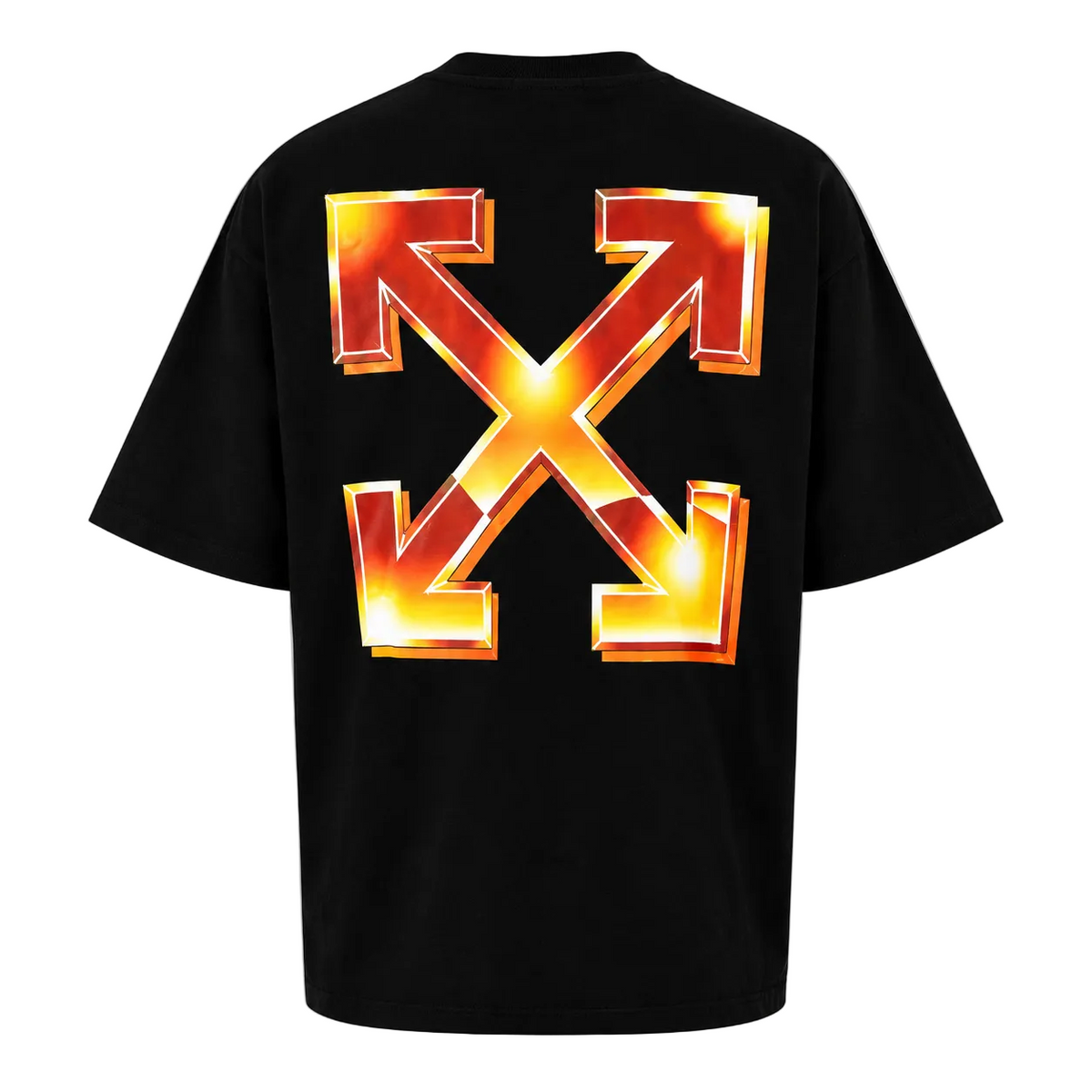 Off White Arrows Print Crewneck Black/Orange T-Shirt