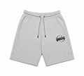 Off White Logo Print Drawstring-waist Grey Shorts