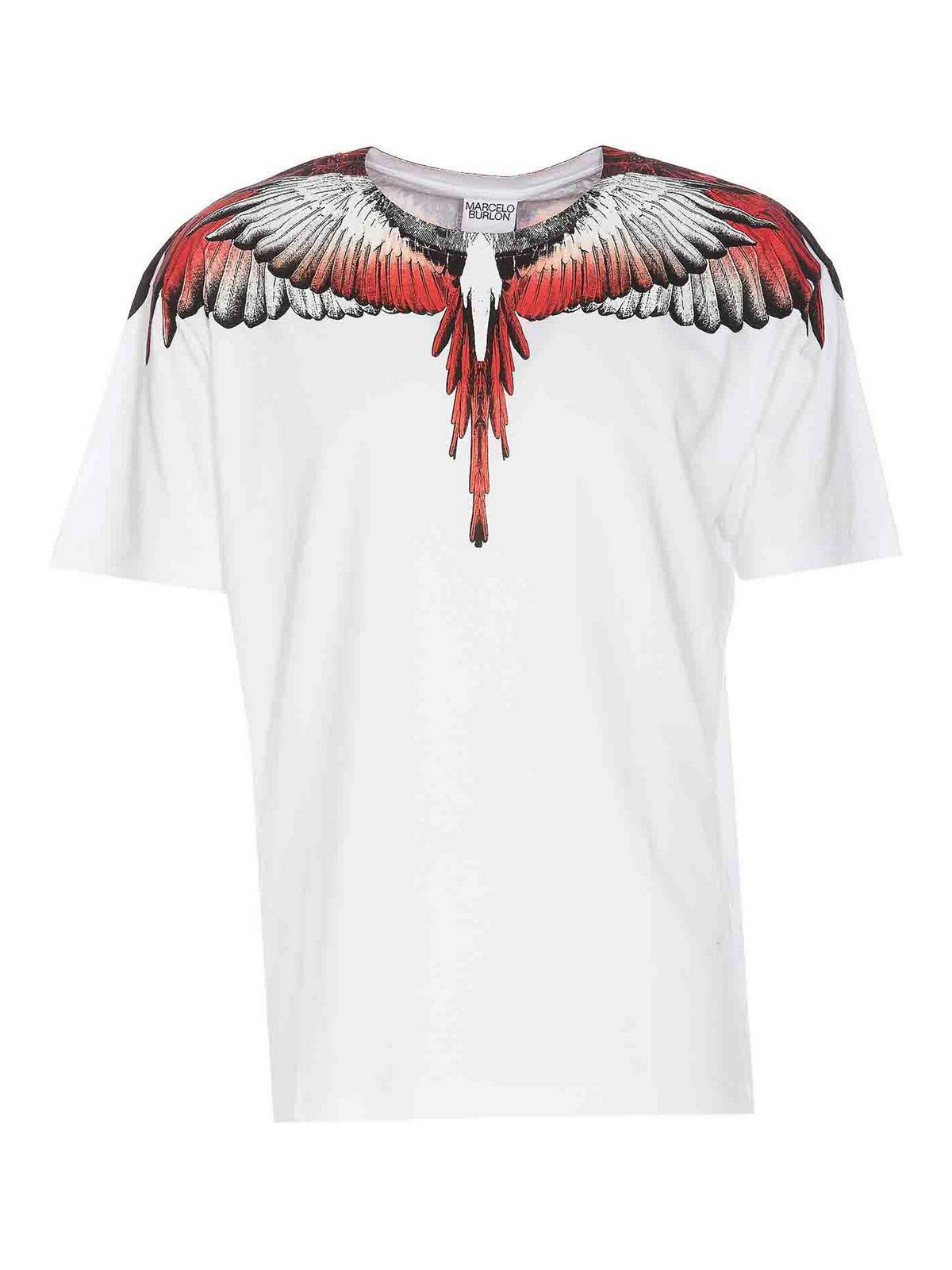 Marcelo Burlon Icon wings White/Red T-Shirt